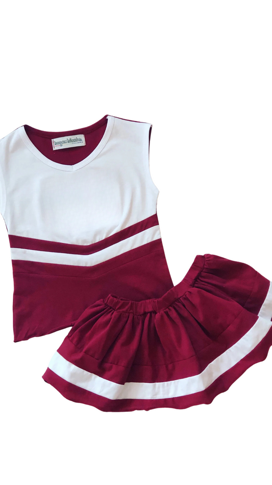 Toddler Cheer Outfit | Maroon, 2T